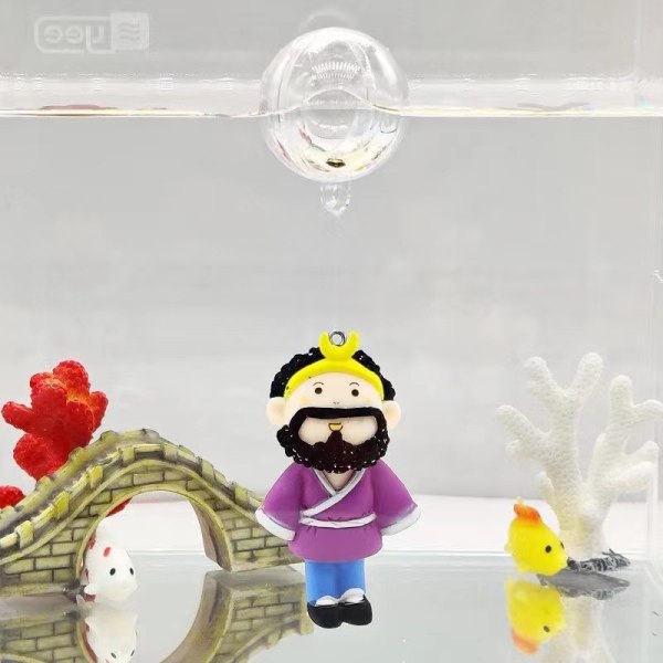 Flytande akvarium dekoration prydnader Cartoon Monkey Aquarium 1