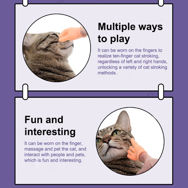 Retande katt plastfingerhandskar Mänsklig hand Cat Interactive T 3