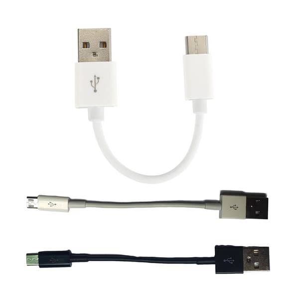 Typ C Micro USB -kabel 10cm Kort Snabbladdning För Telefon USB D White micro