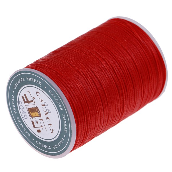 1 st vaxad tråd 0,8 mm 90 m polyestersnöre Sömnadssöm Red