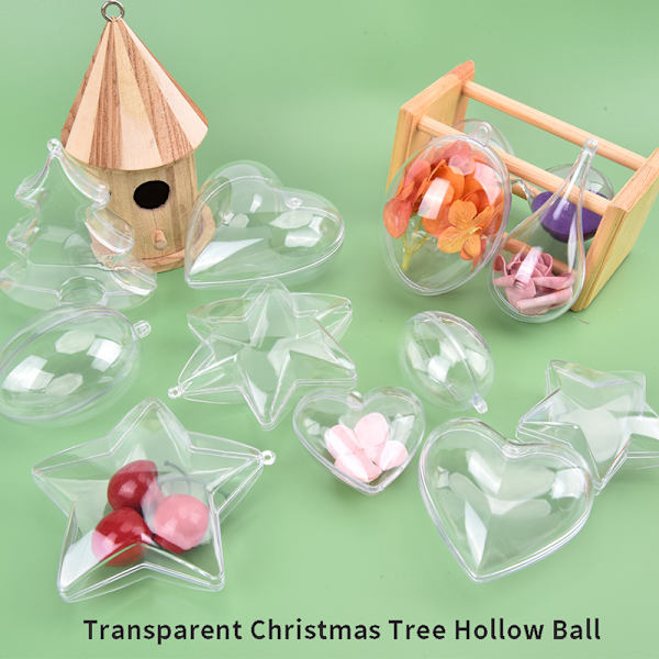 Transparent plastkula klar plast hantverkskula för C 2