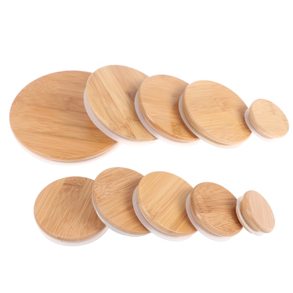 Träburkar Lock Silica Gel Circle Seal Up Locks Flower Wood Cov A8