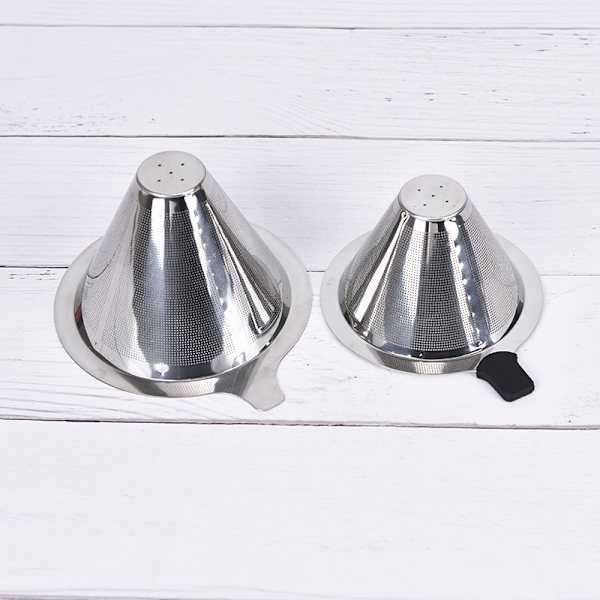 Ny återanvändbar kaffefilterhållare i rostfritt stål Pour Over Mes 140X80X30mm