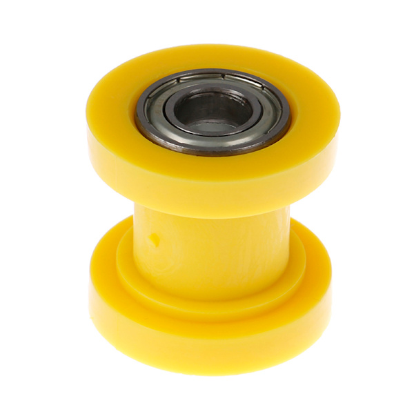 10 mm Kedjerulle Slider Spännare Justerare Pulley Wheel Guide Yellow
