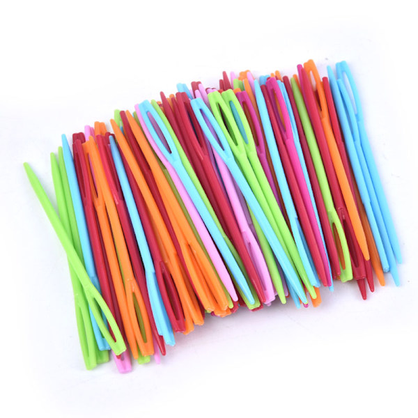 100 stycken Plast Stoppa Träning Vävning Sys för barn Multicolor