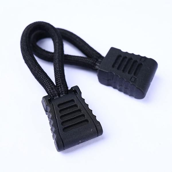 10st Ersättningsklämma Dragkedja Dragdragare Änden Fit Rep Tag Fixe Black