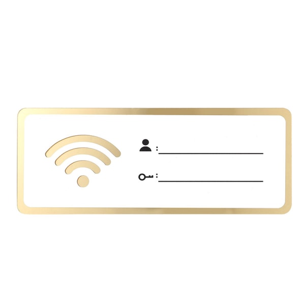Wifi Sign Lösenord Vägg Plaque Acrylic Wireless Network Hotel G 20×8cm