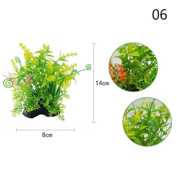 13 sorters artificiell akvariedekor s vatten ogräs prydnad Aquat 10