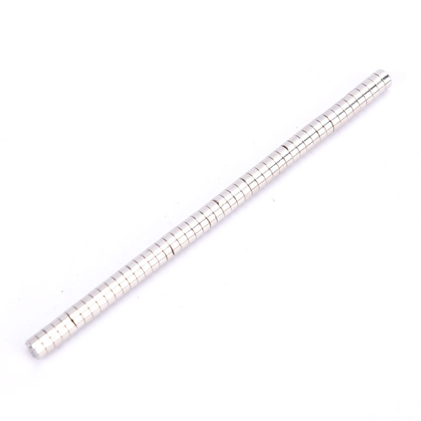 50 st 4x2 mm rund form jord neodym Super stark magnetisk M Silver