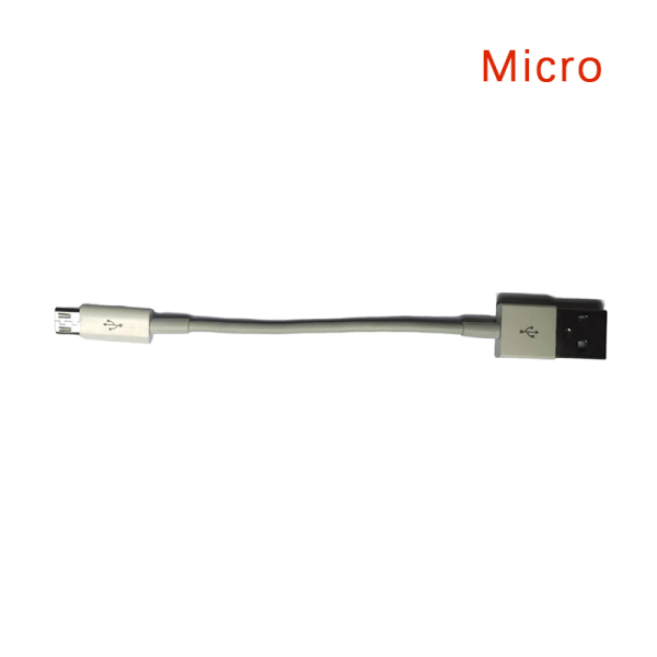 Typ C Micro USB -kabel 10cm Kort Snabbladdning För Telefon USB D White type-c