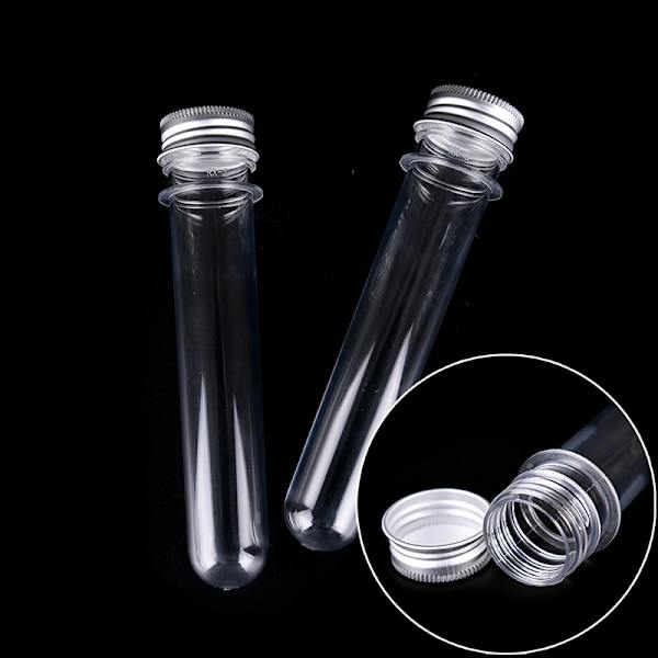 40ml genomskinlig mask badsaltprovplaströr tom klar sid