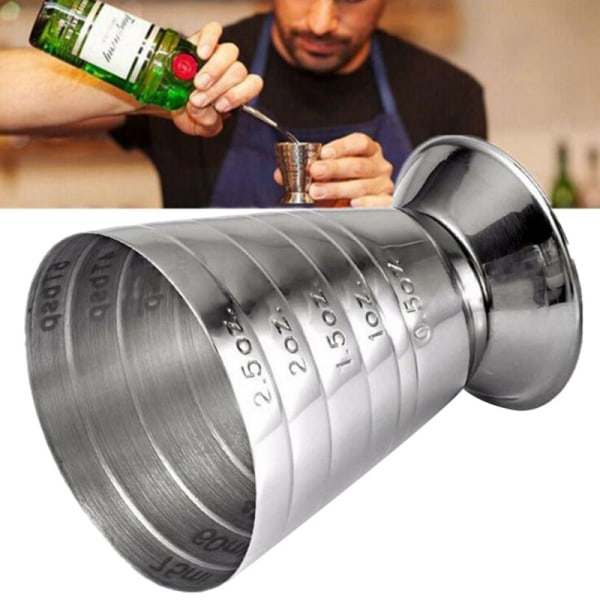 75 ml metallmått kopp dryck verktyg Shot Uns Jigger Bar Mixed C
