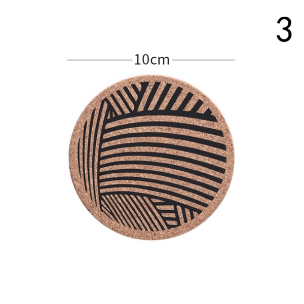 Kork Underlägg Te Kaffe Absorberande Rund Cup Mat Bord De 5