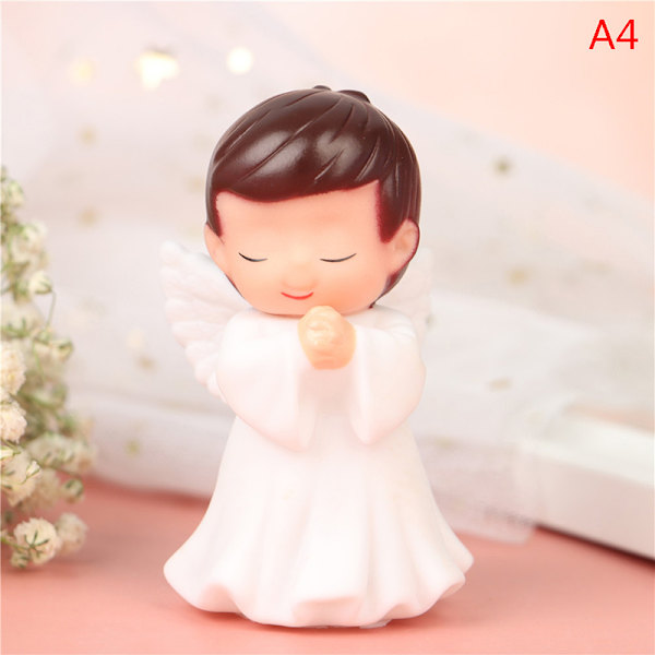 Angel Feather Wing Flag Cake Toppers för bröllopsfödelsedagsfest A4