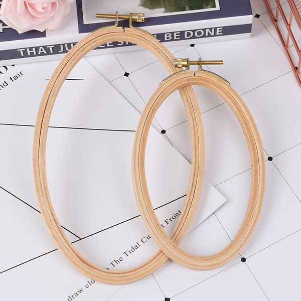 Bambu Broderi Hoop Ram Oval Broderi Hoop Ring Cross St A