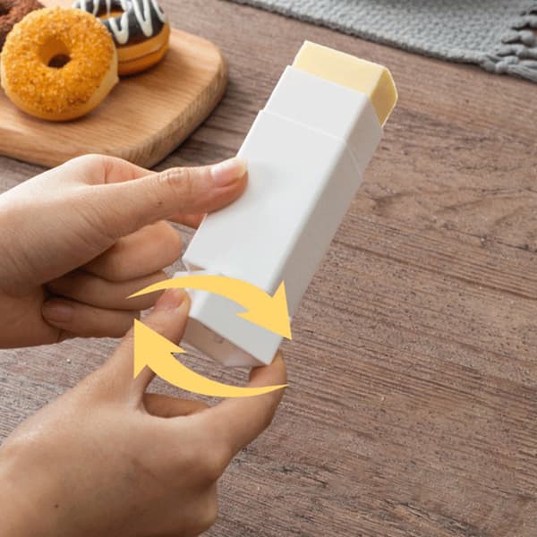 Handy Solid Butter Spreader Hållare Sticks Förvaringsbehållare Ch White