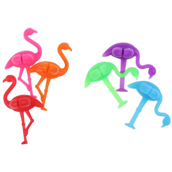 6ST Silikon Vinglas Marker Flamingo Design Drink Charms La A