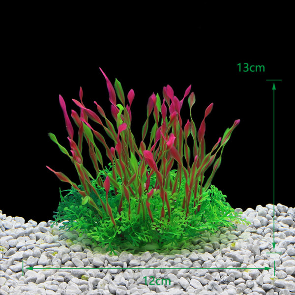 Simulering Artificiell s Aquarium Dekor Vatten Ogräs Ornament Aq 2