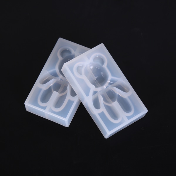 Mode silikon björnform Djur UV- molds för hartssmycken
