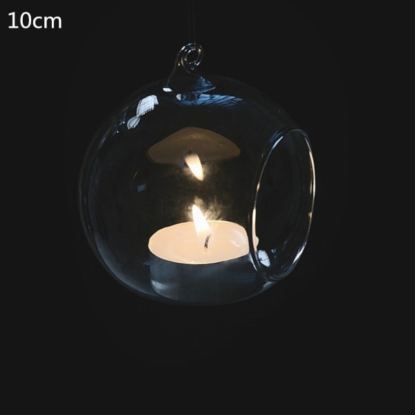 Rund bubbla hängande klart glas Terrarium Air Tea Light Candl 15厘米直径
