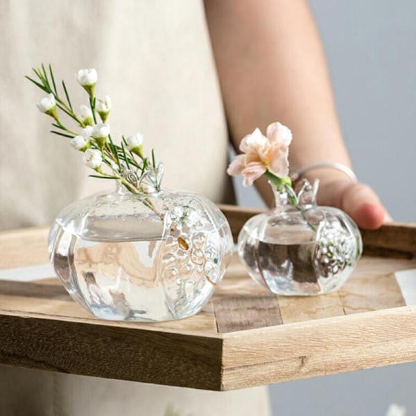 Granatäpple Glas Vas Heminredning Blomstervas för Fruit Cachepo Transparent L