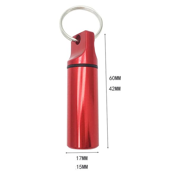 Vattentät aluminium Pill Box Pill Case Container Flaskhållare C
