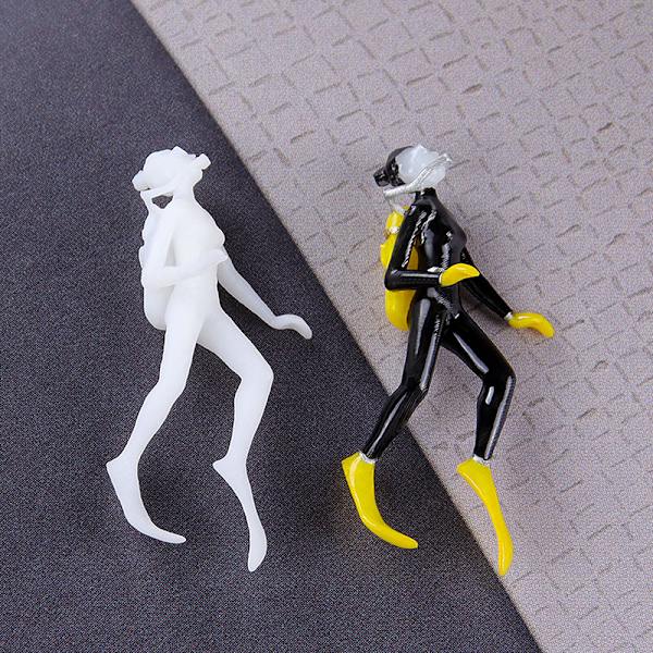 Diver 3D Micro Landscape Mini Resin Fyllning Charm Resin Smycken A2