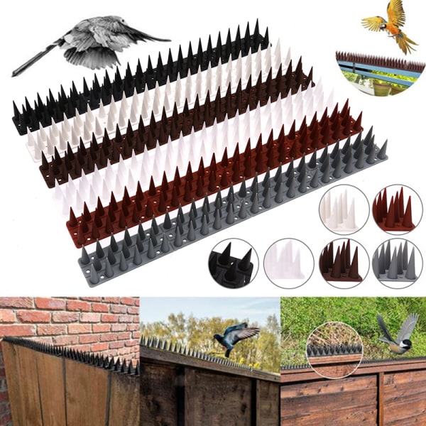 Cat Bird Repellent Spikes Utomhusstaket Säkerhet Plast Avskräckare Black