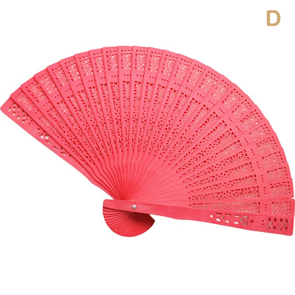 Mode Bröllop Hand Doftande Party snidade Bambu Folding Fan D