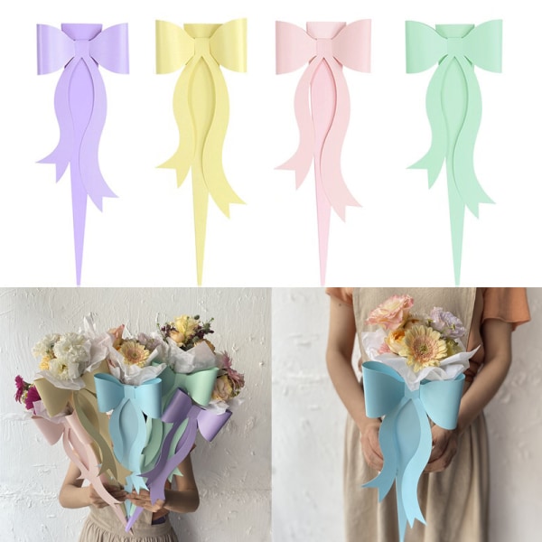 Rosettformad Rose Flower Box Rosett Enkel bukettförpackning presentförpackning D