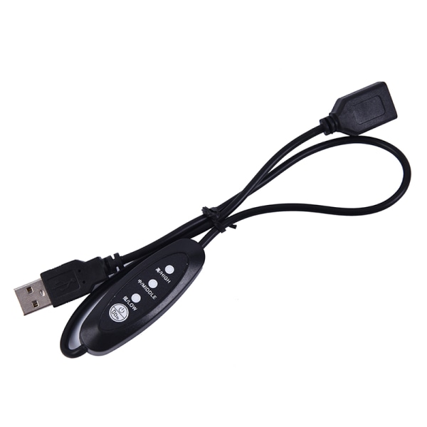 USB 5V spänningsregulator Temperaturregulator med 30 minuter Black