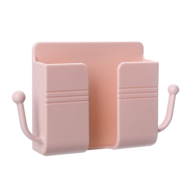 Väggmonterad förvaringsbox Mobiltelefon Plugg Vägghållare Laddning Pink