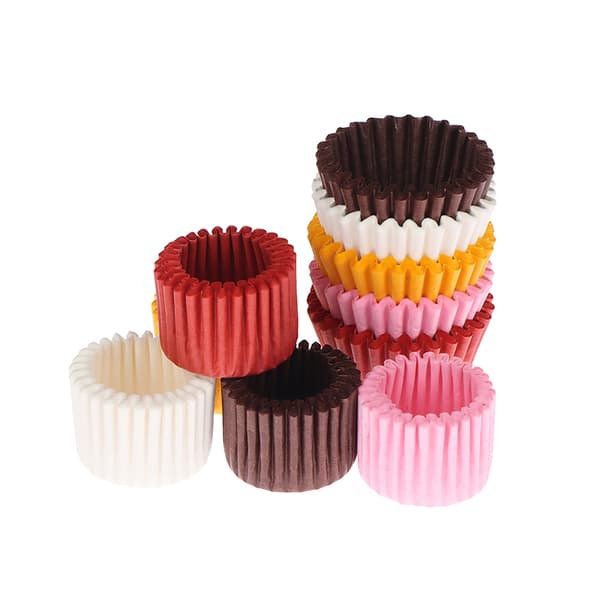 1000 st Mini chokladpappersfodral Bakmuffinskaka Cupcake C Pink