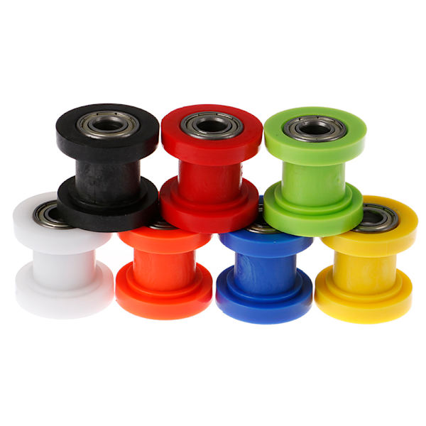 10 mm Kedjerulle Slider Spännare Justerare Pulley Wheel Guide Orange