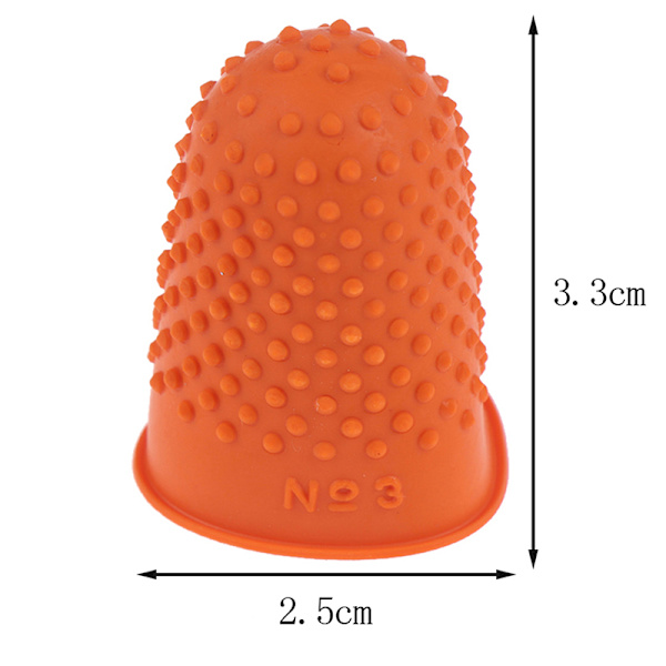 5st Räknekon Gummi Fingerborgsskydd Sy Quilter Fing Orange
