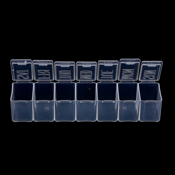 7 dagars punktskrift Pill- case Förvaring Dispenser Medicin S