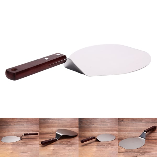 1 ST Pizzaskyffel i rostfritt stål Spatel Cake Lifter Paddle Ba