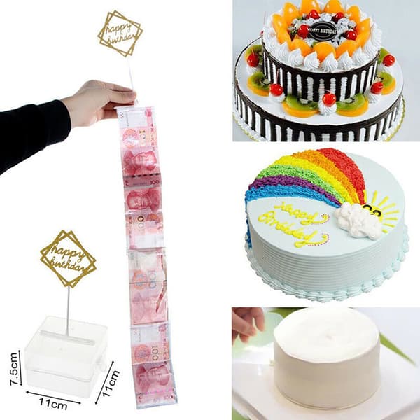 Cake Money Pulling Box Återanvändbar Creative Making Form Rolig Surp B