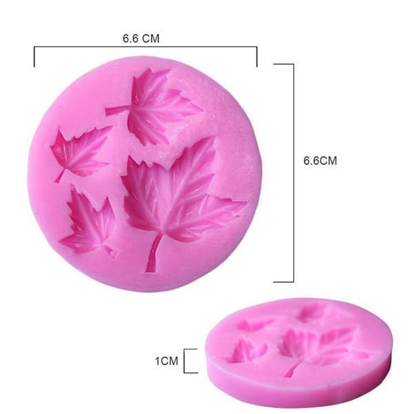 Maple Leaf Silikonfondant form Cupcake Choklad Dekor B