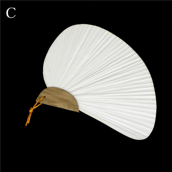 1 st Vit Vit Elegant Papper Hand Fan Bröllopsfest Favors C
