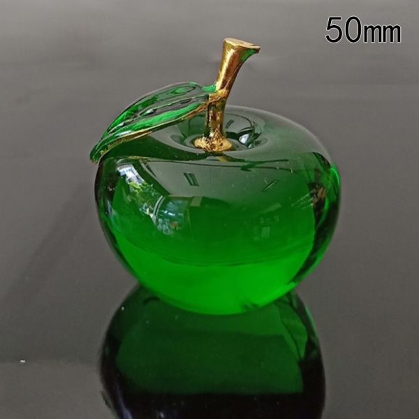 50/60 mm glasyr K9 Crystal Apple Crafts Glass Paperweight Home De Red 60MM