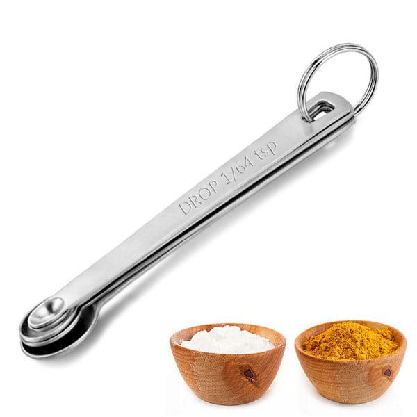 5 st/ Set Mätsked Rostfritt stål Kaffekrydda Multi 5Pcs