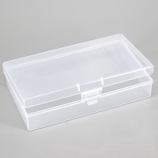 Transparent plastförvaringslåda organizer De Black
