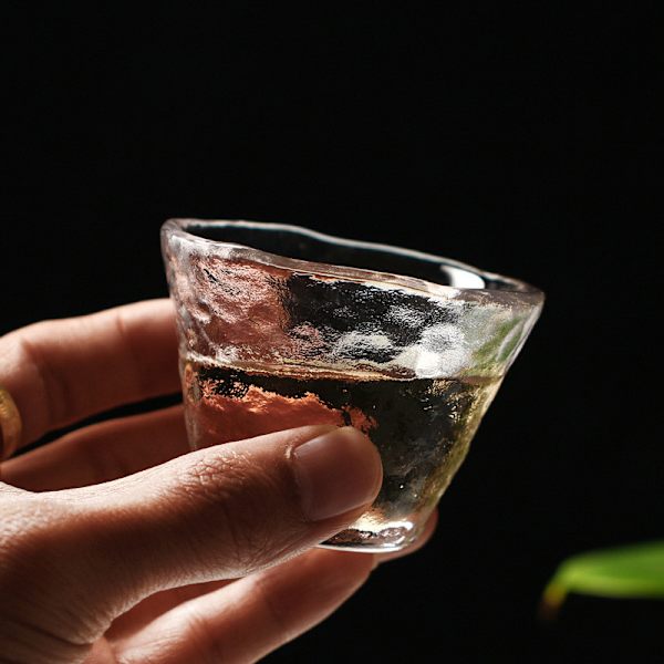 -stil handgjorda hamrade glas liten tekopp Sake kopp te glas C