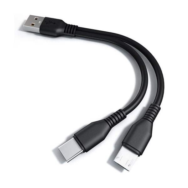 2 i 1 Typ C Micro USB -kabel Mobiltelefon Snabbladdare Kabel M C1