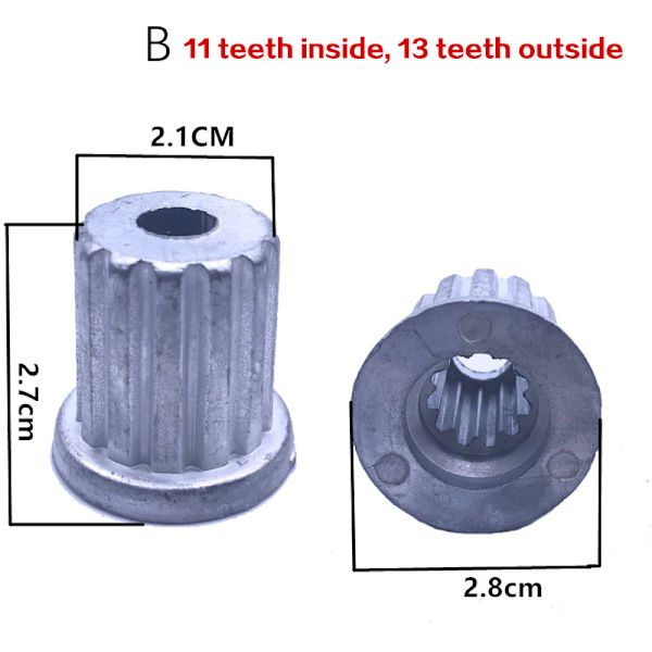Byte av pumphjul Center Gear Metal Axis Pulsator Tvättning hej B