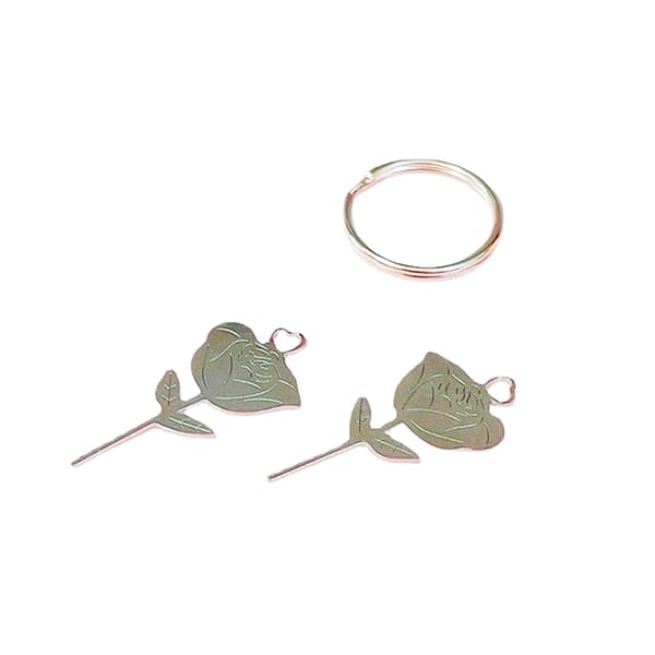 2st/ Set Rose Shape Rostfritt stål för Smartphone Universal T 2PCS