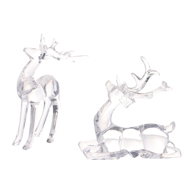 Crystal Deer Figurines Desk Ornament
