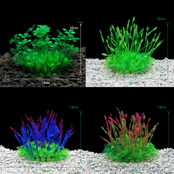 Simulering Artificiell s Aquarium Dekor Vatten Ogräs Ornament Aq 2