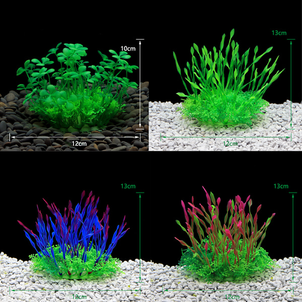 Simulering Artificiell s Aquarium Dekor Vatten Ogräs Ornament Aq 3
